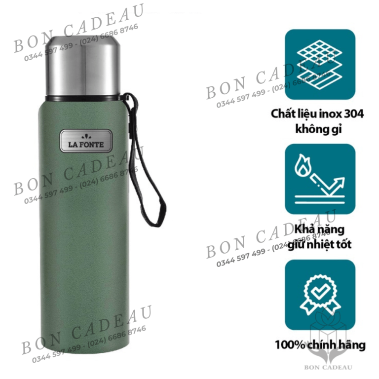 Bình Giữ Nhiệt La Fonte 1000ML Xanh rêu - BFL1178 - ảnh xem nhanh