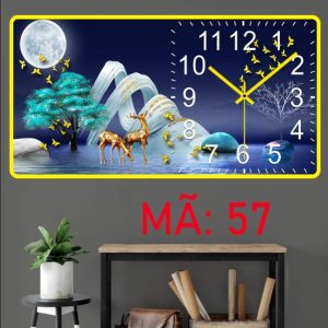Đồng hồ tranh tráng gương chữ nhật - góc ảnh 6