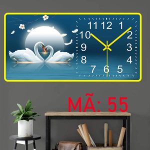 Đồng hồ tranh tráng gương chữ nhật - góc ảnh 7