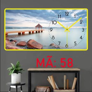 Đồng hồ tranh tráng gương chữ nhật - góc ảnh 5