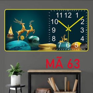 Đồng hồ tranh tráng gương chữ nhật - góc ảnh 4