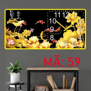 Đồng hồ tranh tráng gương chữ nhật - góc ảnh 3