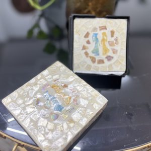 Bộ lót ly sơn mài 6 chiếc - góc ảnh 1
