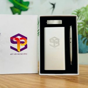 Bộ Quà Tặng Công Nghệ Pin Sạc Dự Phòng In Logo Doanh Nghiệp