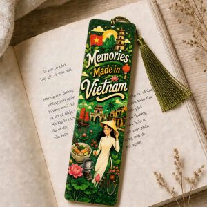 Bookmark gỗ Việt Nam – Dấu trang tua rua phong cách lưu niệm - góc ảnh 6