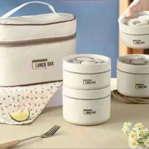 Bộ Hộp Cơm Tròn Xếp Tầng Kèm Túi Đựng
