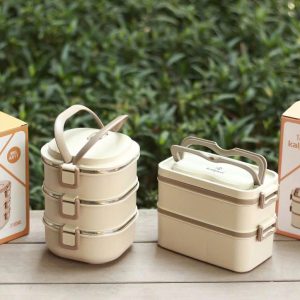 Bộ Hộp Cơm Tròn Xếp Tầng Kèm Túi Đựng - góc ảnh 1