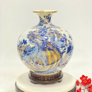 Bình Hút Lộc Vẽ Vàng 24K – Nhiều Họa Tiết Phong Thủy - góc ảnh 6
