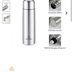 Bình giữ nhiệt Carlmann 500ml – Quà tặng doanh nghiệp cao cấp - góc ảnh 1