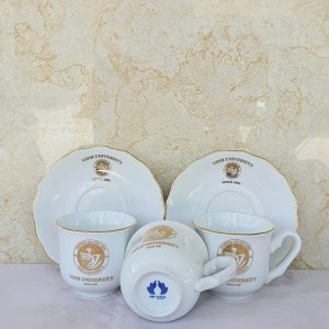 Bộ Cốc Sứ In Logo Kèm Đĩa Lót – Quà Tặng Doanh Nghiệp - góc ảnh 1