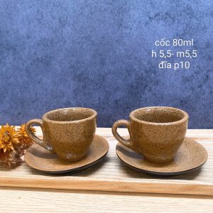 Cốc espresso sứ 80ml kèm đĩa – Nhiều màu quà tặng doanh nghiệp - góc ảnh 7