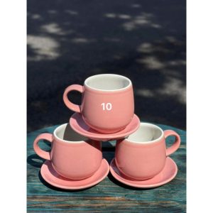 Cốc sứ quà tặng doanh nghiệp 180ml kèm đĩa – Nhiều màu - góc ảnh 2