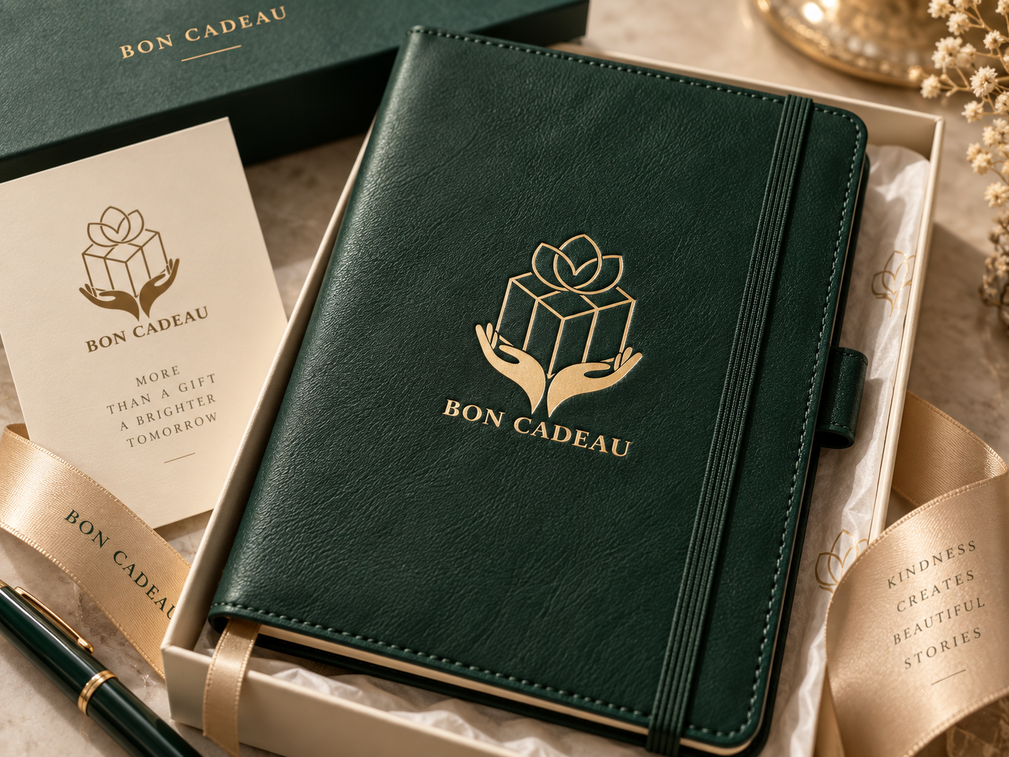 Sổ da dập kim Bon Cadeau