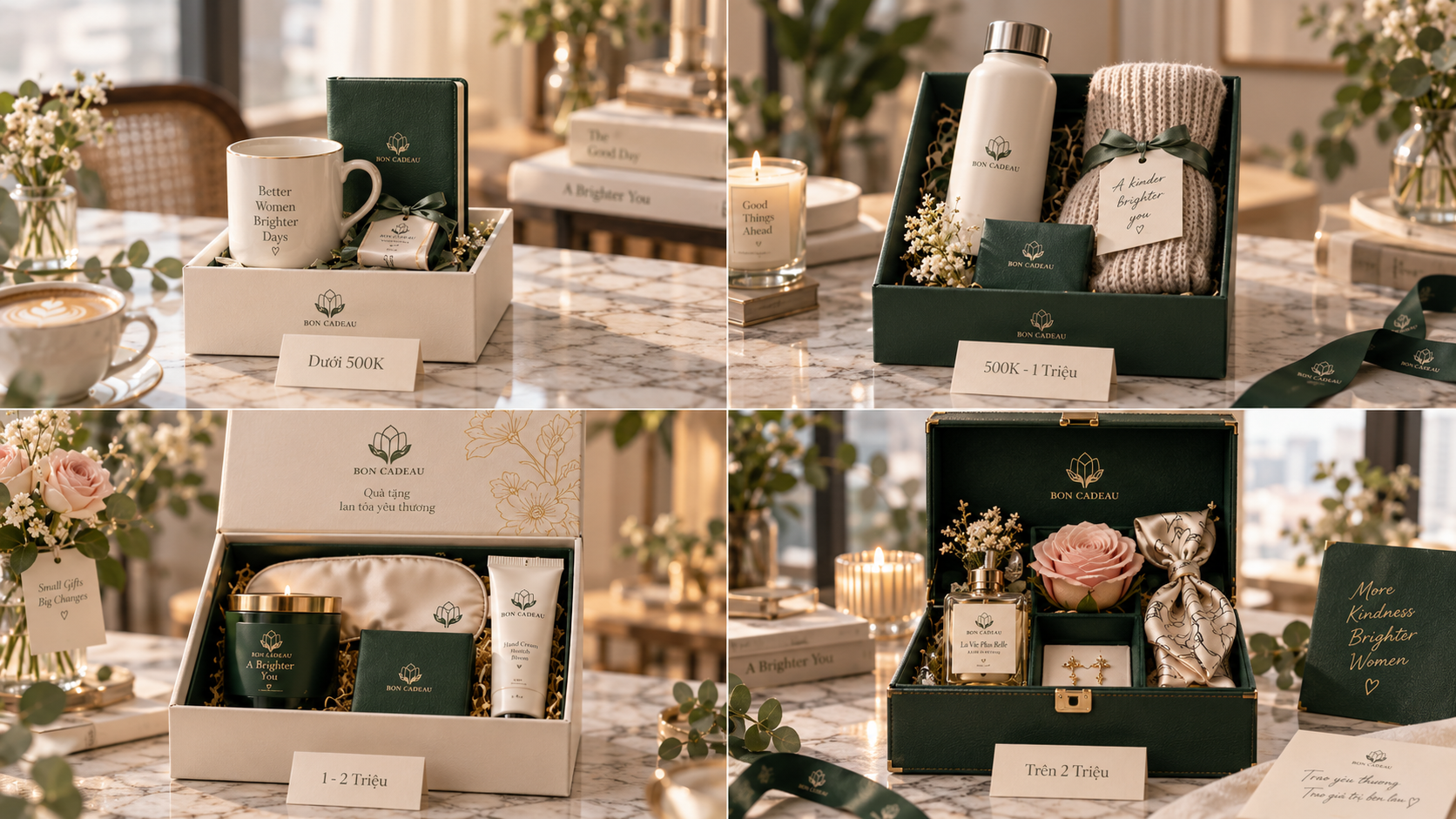 Bốn phân khúc quà tặng 20/10 theo ngân sách Bon Cadeau
