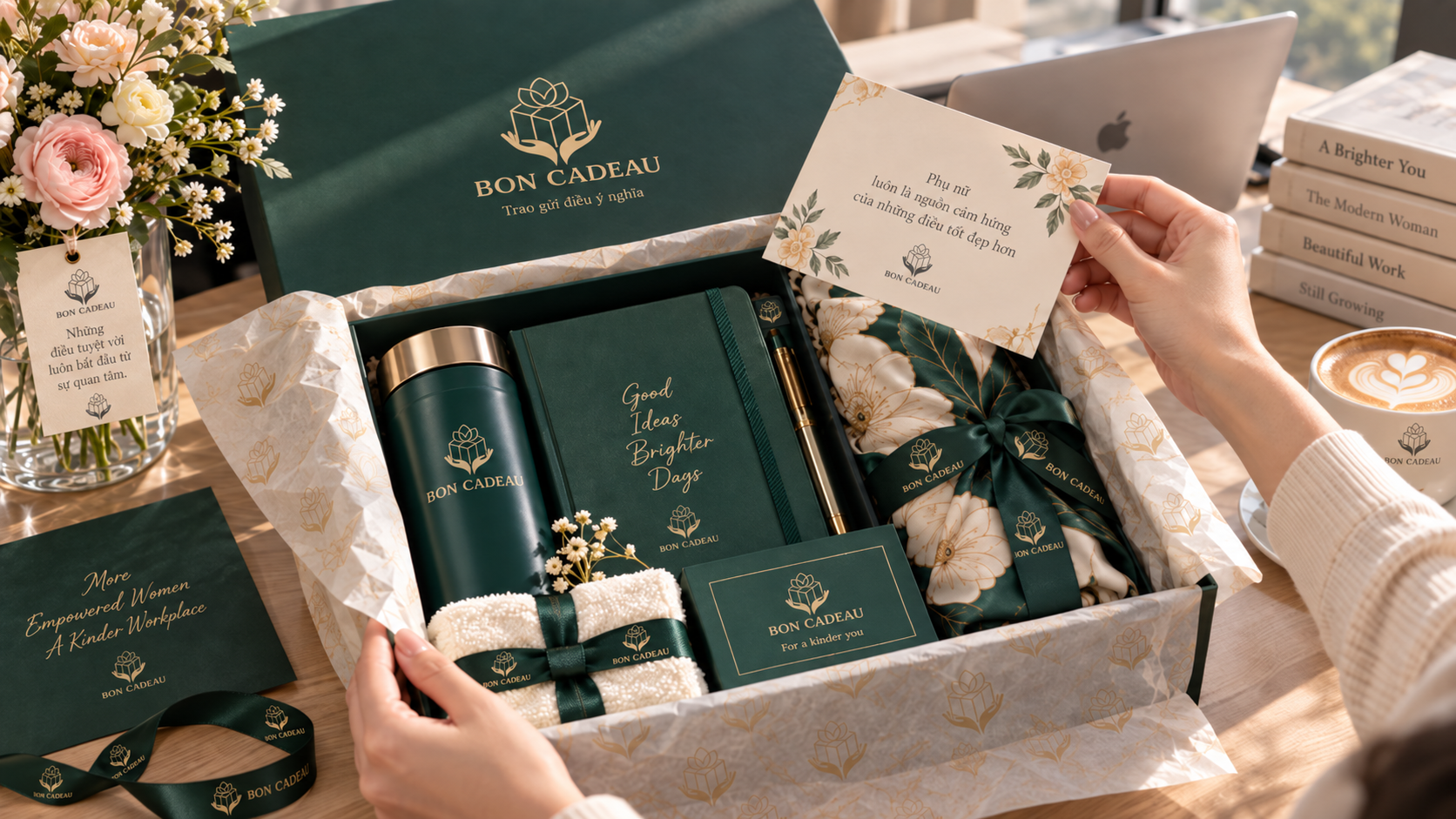 Trải nghiệm mở hộp giftset Bon Cadeau
