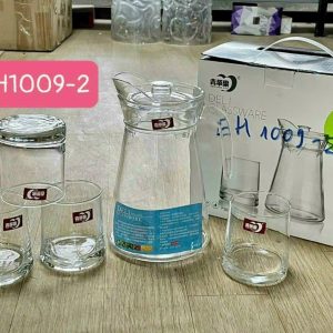 Bộ Bình Ly Thủy Tinh Qing Ping Guo 7 Món EH1002-1D/L7 In Logo - góc ảnh 4