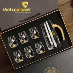 Bộ Ly Rượu Pha Lê Vàng 24K 1 Bình 6 Ly – Quà Tặng Cao Cấp